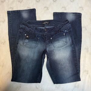 Vintage Y2K LEI Dark Wash Faded Jeans – Size 5